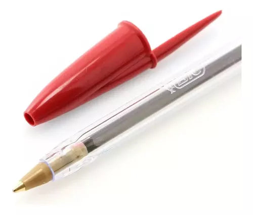 Caneta Bic Vermelha Cristal Esferográfica Clássica Dura Mais